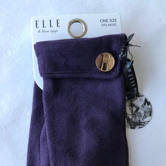 Elle Women  Gloves  Purple Lined  Smart Touch MSRP $32 - Picture 6 of 6